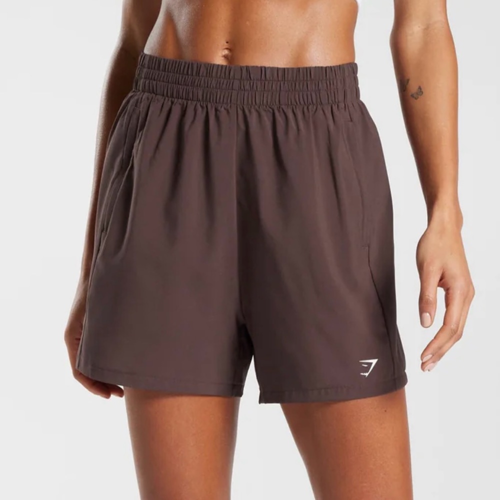 Gym Shark Chocolate Woven Pocket Shorts